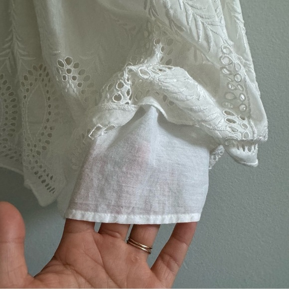 Joie Cotton Silk Blend Lace Ivory Mini Summer Sun Dress Size Small Made In India - Picture 6 of 14